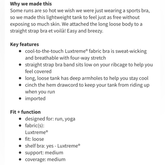 Lululemon Tank Top Women’s Size 6 Run Times Tank Top Heathered Ghost - Picture 11 of 11